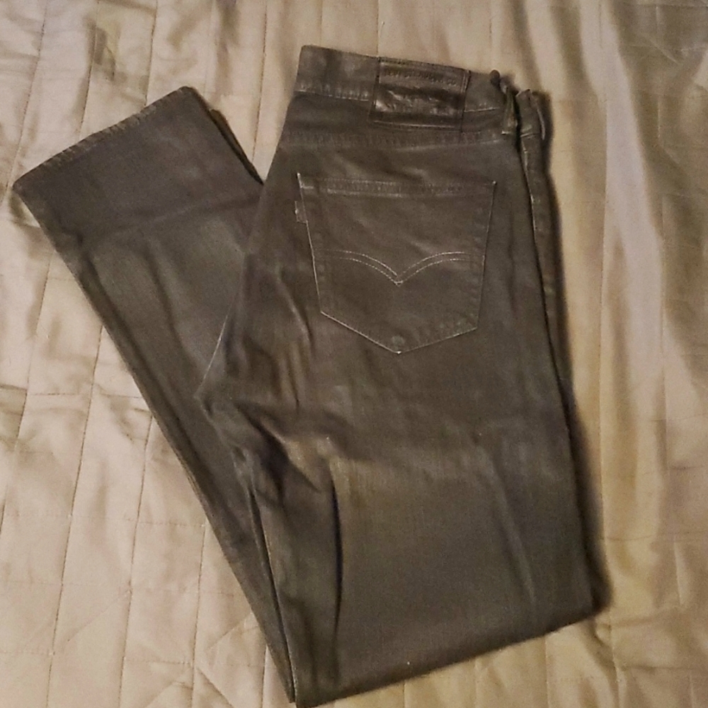 LEVI'S 508 waxed black jeans 29x30